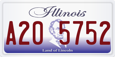 IL license plate A205752