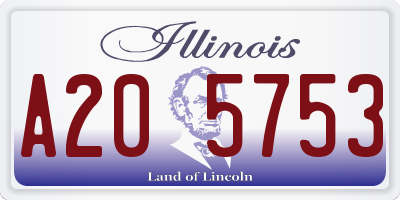 IL license plate A205753