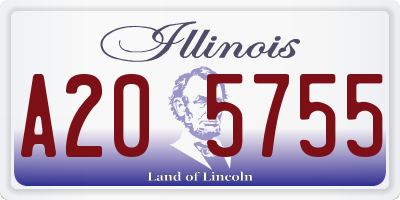 IL license plate A205755