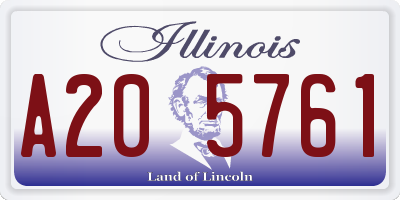 IL license plate A205761
