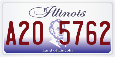 IL license plate A205762