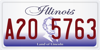 IL license plate A205763