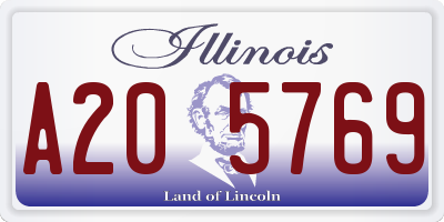 IL license plate A205769