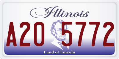 IL license plate A205772