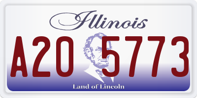 IL license plate A205773