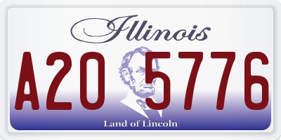 IL license plate A205776