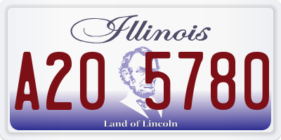 IL license plate A205780