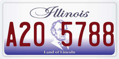IL license plate A205788
