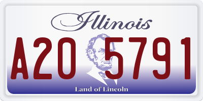 IL license plate A205791