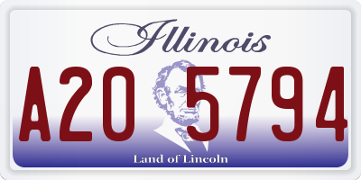 IL license plate A205794