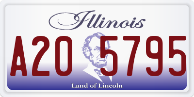 IL license plate A205795