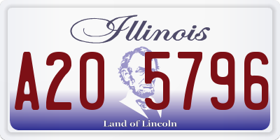 IL license plate A205796