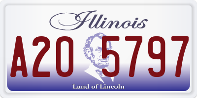 IL license plate A205797