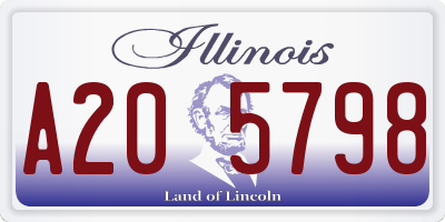 IL license plate A205798
