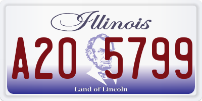 IL license plate A205799