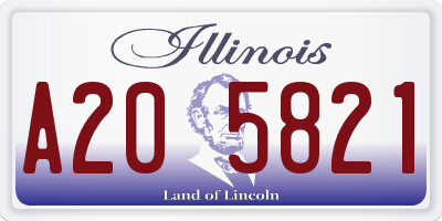 IL license plate A205821