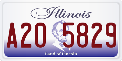 IL license plate A205829