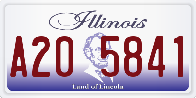 IL license plate A205841