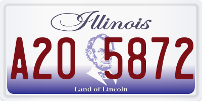 IL license plate A205872