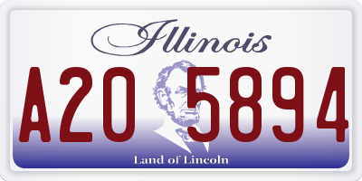 IL license plate A205894