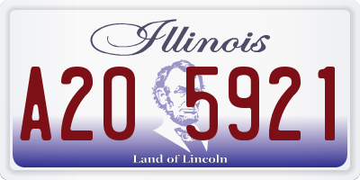 IL license plate A205921