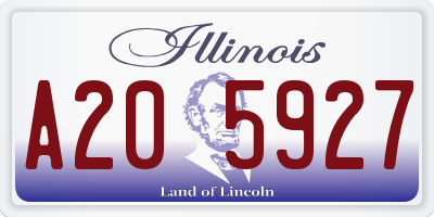 IL license plate A205927