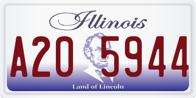 IL license plate A205944