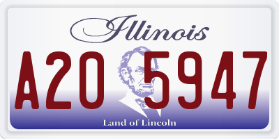 IL license plate A205947