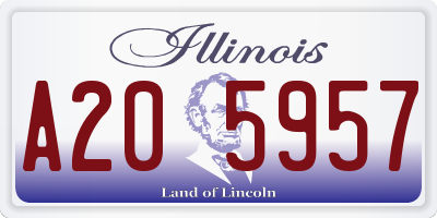IL license plate A205957