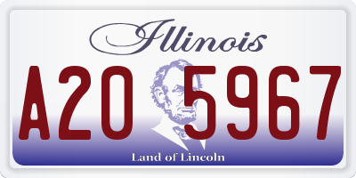 IL license plate A205967