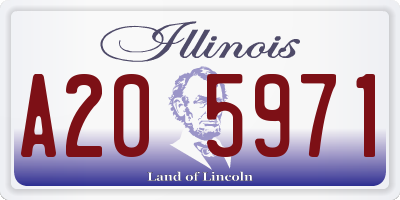 IL license plate A205971