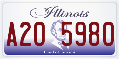 IL license plate A205980