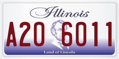 IL license plate A206011