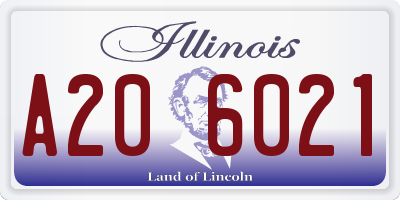 IL license plate A206021