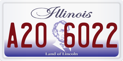 IL license plate A206022