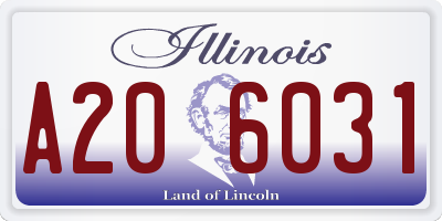 IL license plate A206031