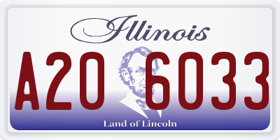 IL license plate A206033