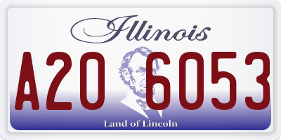 IL license plate A206053