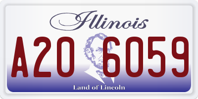 IL license plate A206059