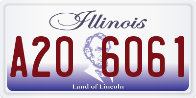 IL license plate A206061