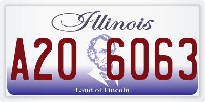 IL license plate A206063