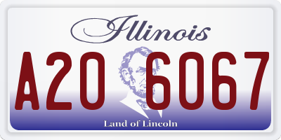 IL license plate A206067