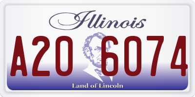 IL license plate A206074