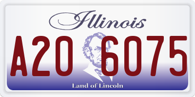 IL license plate A206075