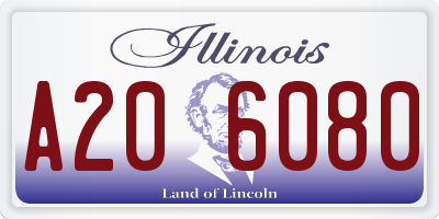 IL license plate A206080
