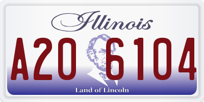 IL license plate A206104