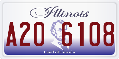 IL license plate A206108