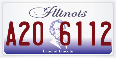 IL license plate A206112