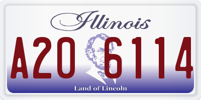 IL license plate A206114
