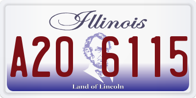 IL license plate A206115